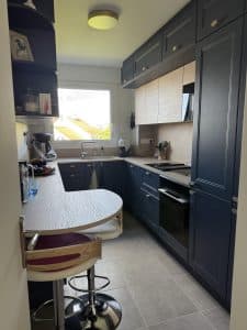 Cuisine Nolte laque bleu